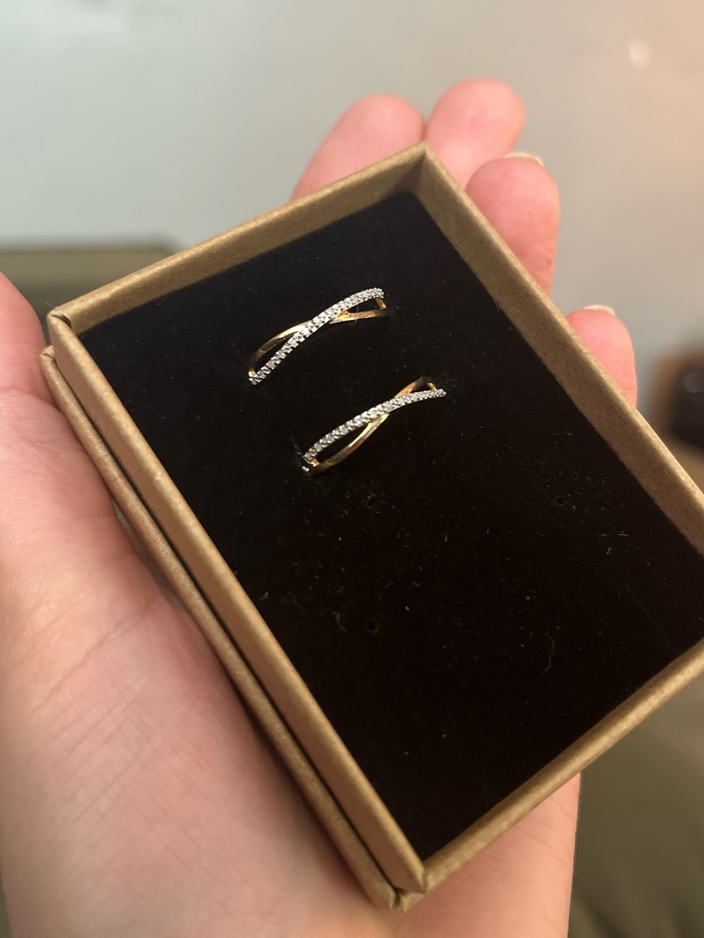 Sterling silver natural diamond accented Twisted Hoop Earrings- marked 925 SK9